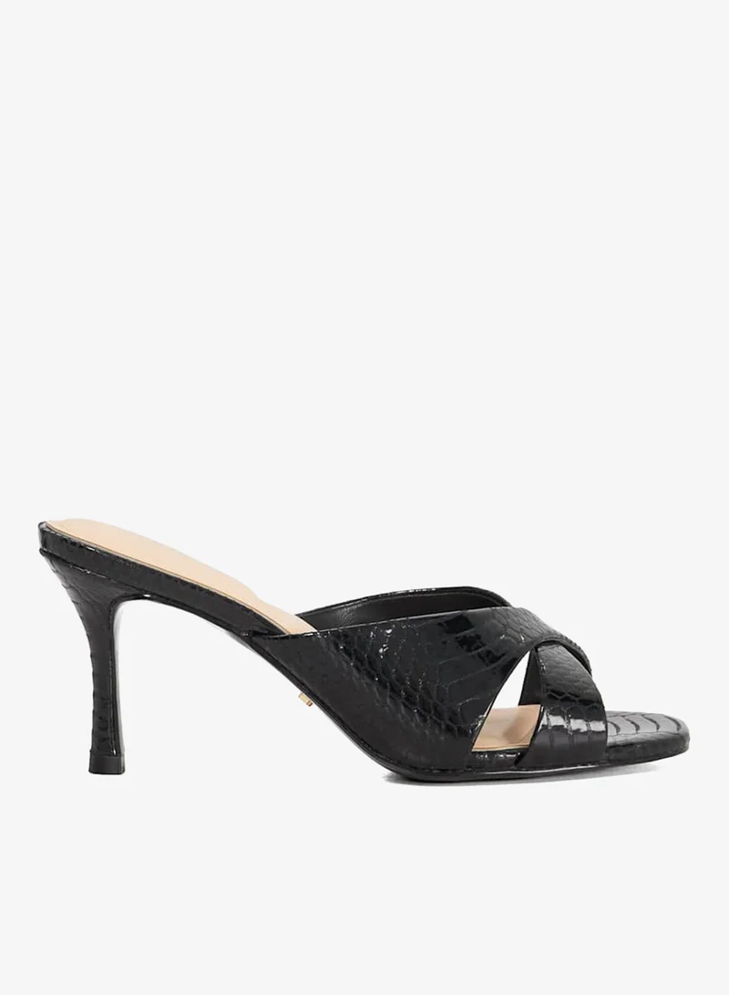 ديون لندن صنادل بكعب متوسط متعددة الأشرطة